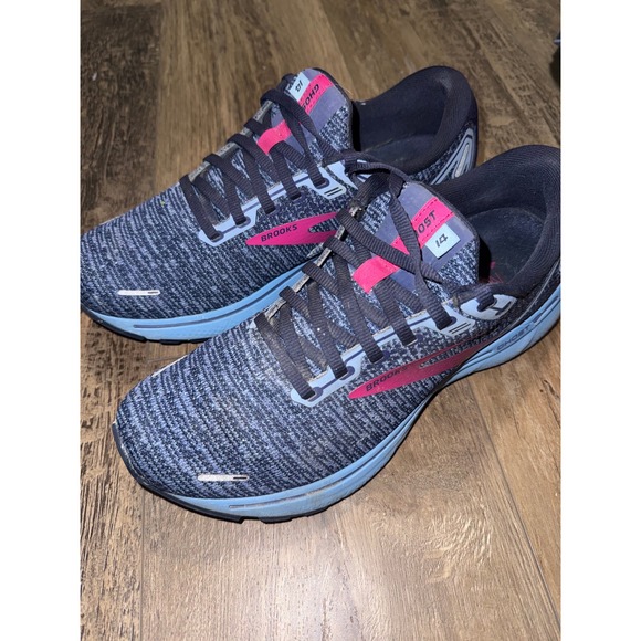 Brooks Ghost 14 Womens Running Shoes Blue Pink Navy 1203561B424 Size 9.5 B - Picture 2 of 6